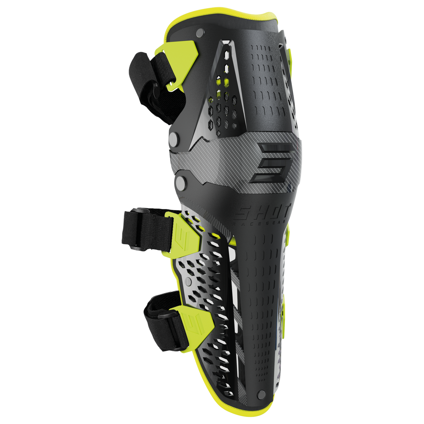 RODILLERAS SHOT AIRFLOW BLACK MOTOCROSS ENDURO