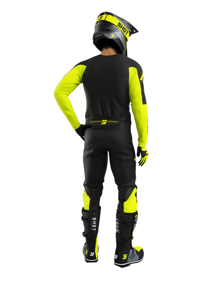 TRAJE COMPLETO SHOT DRAW PRIVATE NEON YELLOW MOTOCROSS ENDURO