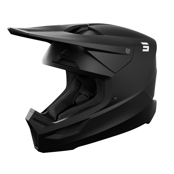 CASCO MOTO SHOT FURIOUS SOLID BLACK MATT MOTOCROSS ENDURO