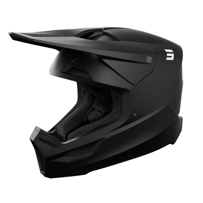 CASCO MOTO SHOT FURIOUS SOLID BLACK MATT MOTOCROSS ENDURO