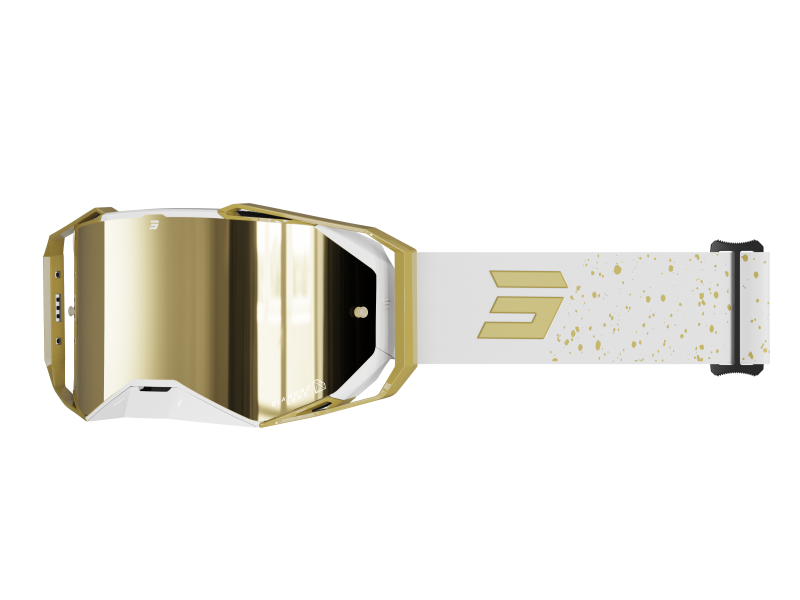 ANTIPARRAS MOTO SHOT LITE GOLD GLOSSY MOTOCROSS ENDURO